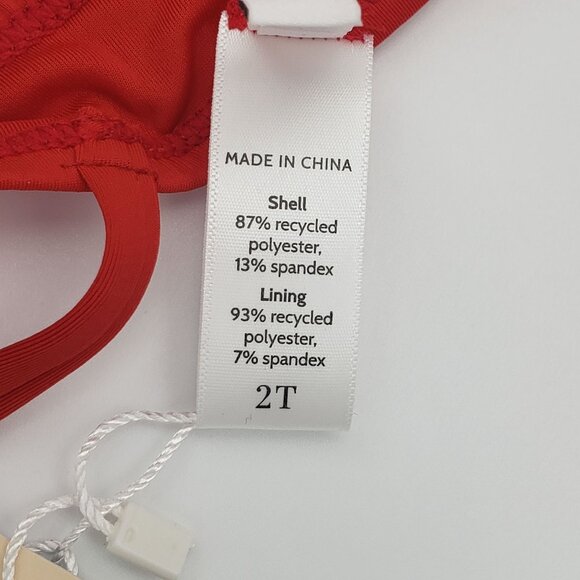 Andie Swim Kids Bikini Set Toddler Girls' Size 2T Cherry Red AK002 Summer NWT - Picture 8 of 13